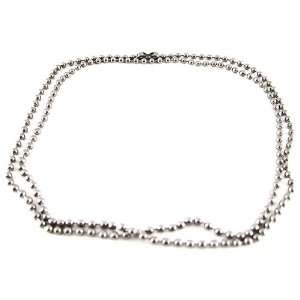  Stainless Steel Ball Link Chain Necklace 24 Inch Bead 