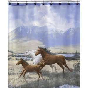  Horse Shower Curtain Running Free
