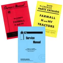 FARMALL H HV SERVICE OPERATORS OWNERS PARTS Manual IH  