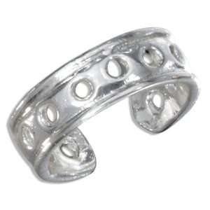  Sterling Silver Continuous Open Circle Toe Ring Jewelry