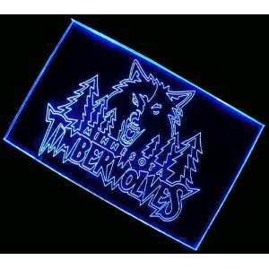  NBA Minnesota Timberwolves Team Logo Neon Light Sign (Blue 