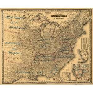  Civil War Map G. Woolworth Coltons new guide map of the 
