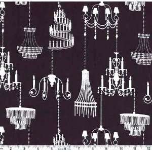  45 Wide Michael Miller Lovely Lighting Black Fabric By 