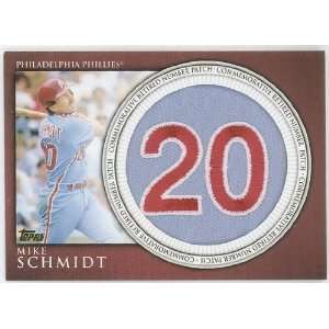  Mike Schmidt 2012 Topps Commemorative Retired Number Patch 