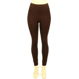 Winter Thinsulate Fleece Lined Leggings Stretch Tights Brown