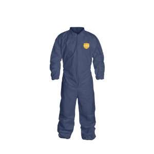 DuPont ProShield Disposable Coverall, Elastic Cuff, Denim Blue, Large 