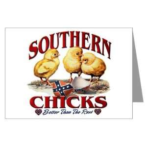  Greeting Cards (10 Pack) Rebel Flag Southern Chicks Better 