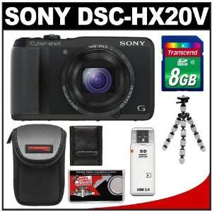  Sony Cyber Shot DSC HX20V GPS Digital Camera (Black) with 