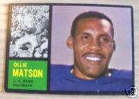 1962 TOPPS OLLIE MATSON #79 SP EX+ LOS ANGELES RAMS  
