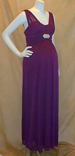 New Long Purple Vneck Maternity Dress SMALL Dresses SM  