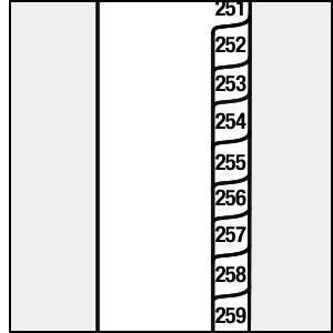    Legal Closing Set Dividers Numerical Tabs 251 275
