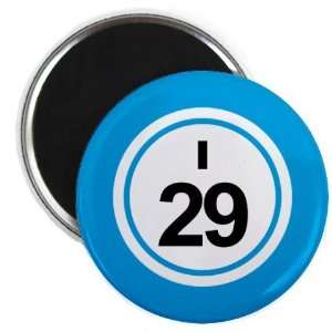  Bingo Ball I29 TWENTY NINE Blue 2.25 inch Fridge Magnet 