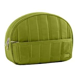   COSMETIC CLAM MAKE UP TOILETRY CASE BAG in GREEN 