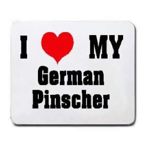  I Love/Heart German Pinscher Mousepad