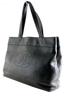 Authentic CHANEL Caviar Leather Jumbo XL Shopper Tote Bag *Oversized 