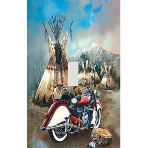  Motorcycle in Indian Reservation Decorative Switchplate 