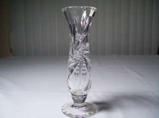 Lead Crystal Vase Handcut 24% Lead IRENA Poland Stars  