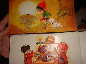 SET OF 12 VINTAGE CHRISTMAS CARDS~IN BOX~CHILDREN MONKS~ENVELOPES 
