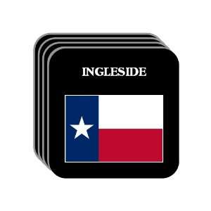US State Flag   INGLESIDE, Texas (TX) Set of 4 Mini Mousepad Coasters