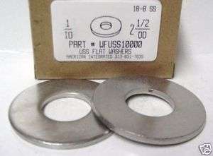 USS Flat Washer 18 8 Stainless Steel, 2 1/2 OD. (1)  