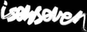 Isenseven name logo surf skate vinyl decal sticker  