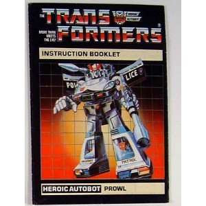  Instruction Manual   Prowl   Grade A Toys & Games