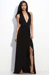 645 Diane Von Furstenberg Italiana Maxi Wrap Long Halter Dress 