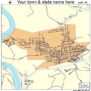  Street & Road Map of Masontown, Pennsylvania PA   Printed 