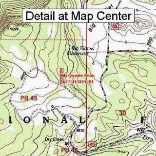  USGS Topographic Quadrangle Map   Marysvale Peak, Utah 