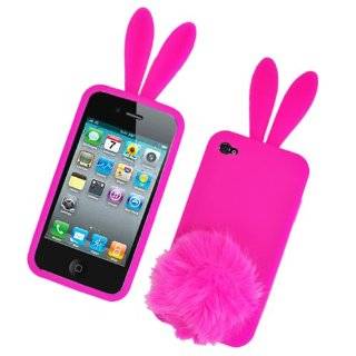 Iphone 4 Silicone Rabbit Ear 3d Pink Case Cover ~Usa Seller~ (Att 