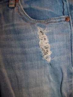   1R HOLLISTER by ABERCROMBIE stretch low rise destroyed jeans  