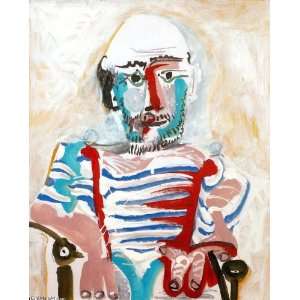   oil paintings   Pablo Picasso   24 x 30 inches   Seated man 1 Home