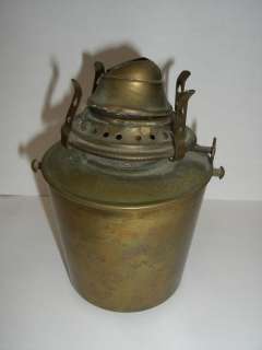 ANTIQUE BRASS SHIP LANTERN WITH WALL BRACKET MOUNT OLD  
