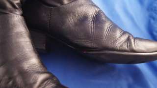 Liz Baker Black Leather 8.5 m Womens Mid Calf Boots  