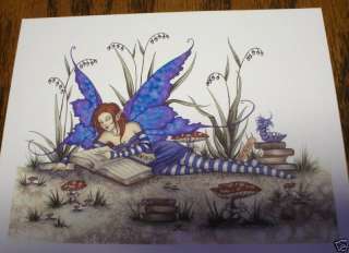 Amy Brown Mini Lithograph Print Fairy Faery Tales Book  