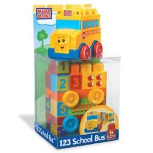  Mega Bloks 123 School Bus Toys & Games