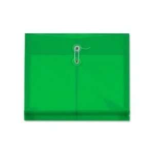  Side Open Poly Envelopes 1 1/4 Exp Ltr 5/Pk Green 