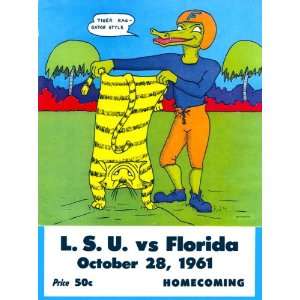   Day Program Cover Art   FLORIDA (H) VS LSU 1961