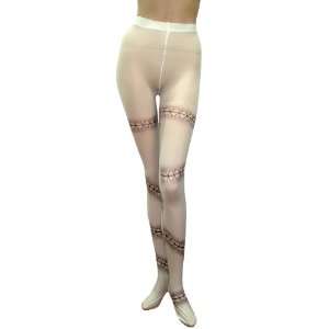  Lets Party By LRS Apparel Stitches Adult Tights / White 
