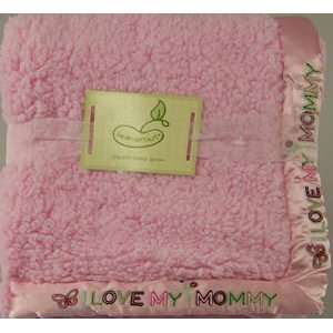  Saying Blanket Crib Throw Pink I Love Mommy Baby