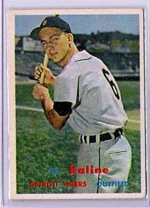 1957 TOPPS AL KALINE TIGERS CARD #125 BV. $100  