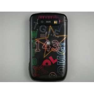 LOL OMG TEXT Hard Plastic Graphic Cover Case for Blackberry Curve 8900 