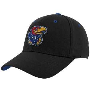 Top of the World Kansas Jayhawks Black Basic Logo 1 Fit Hat  