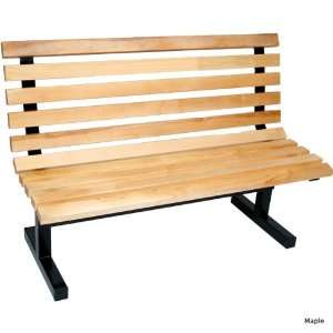  John Boos Wooden Commercial Park Bench with Back 96L 