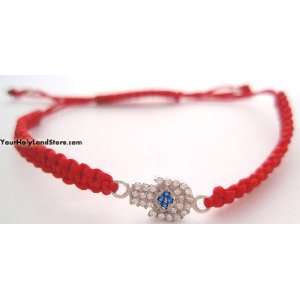  Kabbalah Red String Macrame Bracelet with Crystals & Hamsa 