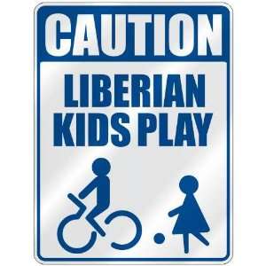   CAUTION LIBERIAN KIDS PLAY  PARKING SIGN LIBERIA