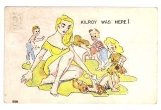 1954 KILROY WAS HERE COMIC CARD  