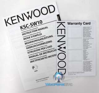 KENWOOD KSC SW10 POWERED AMPLIFIER CAR AMP 2 SUBWOOFERS 5x7 SPEAKER 