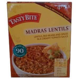 Tasty Bite Madras Lentils 10 Oz 4 Pack (40 Oz) with Red Beans & Spices 