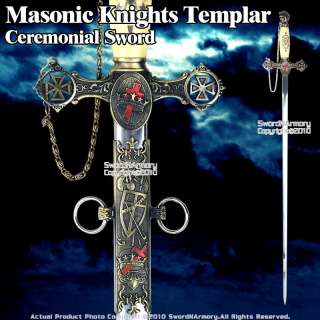 Masonic Knights Templar Ceremonial Sword Antiqued BR  
